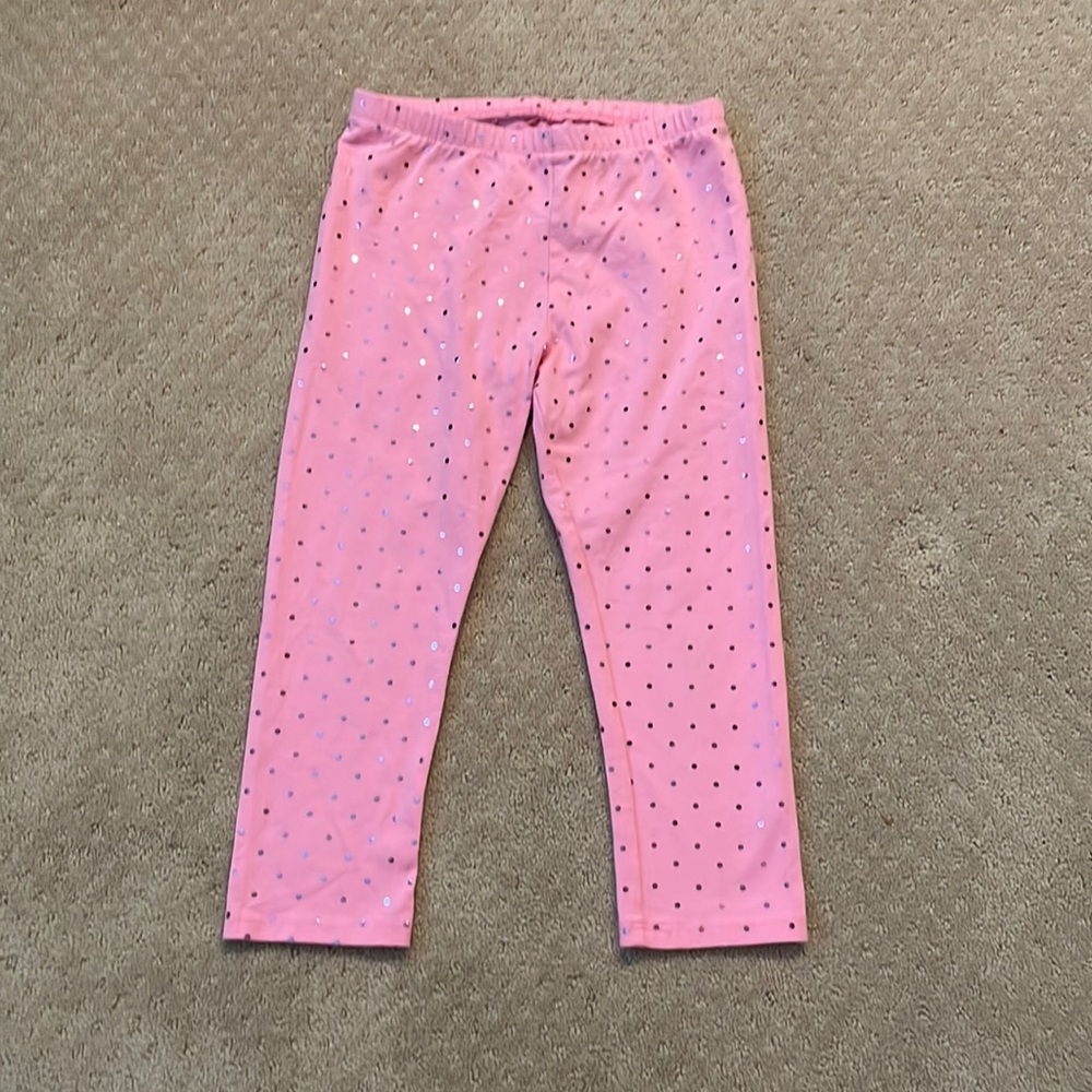 Children’s Place girls pink sequin crop leggings